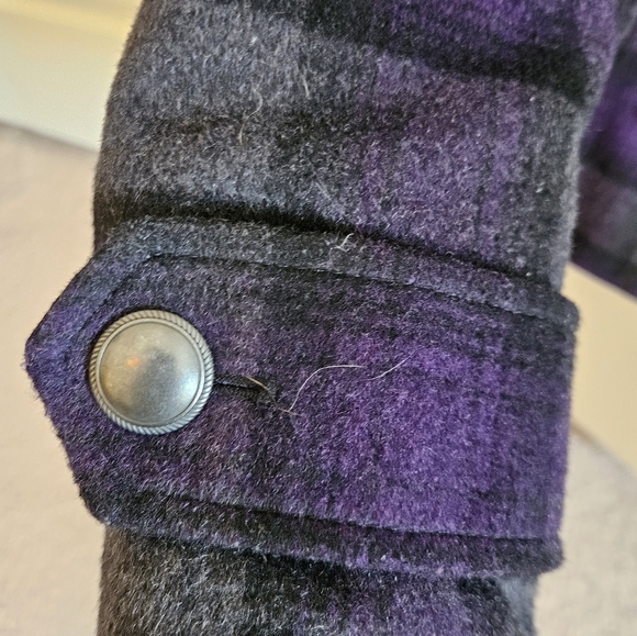 The Limited plaid purple coat 💜 - Picture 4 of 8